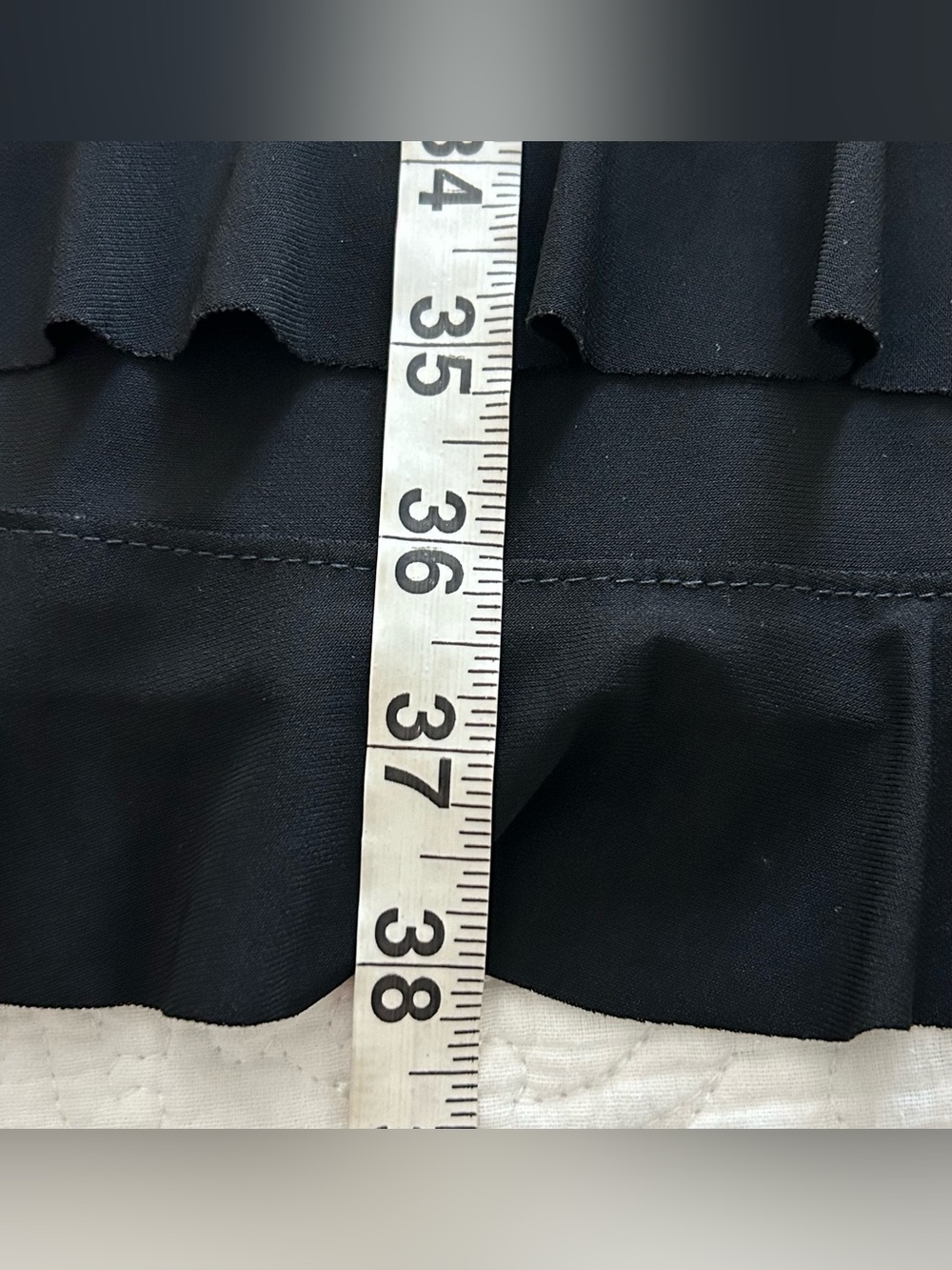 Tango Mango Swarovski Crystal Rhinestone Ruffle Dress Knee Length Black Size M - Picture 10 of 10